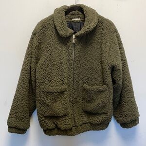 Regenbogen green teddy coat